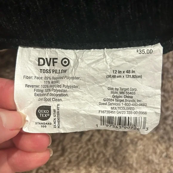 Diane Von Furstenberg Target Multicolor Lumbar Pillow - Picture 3 of 4